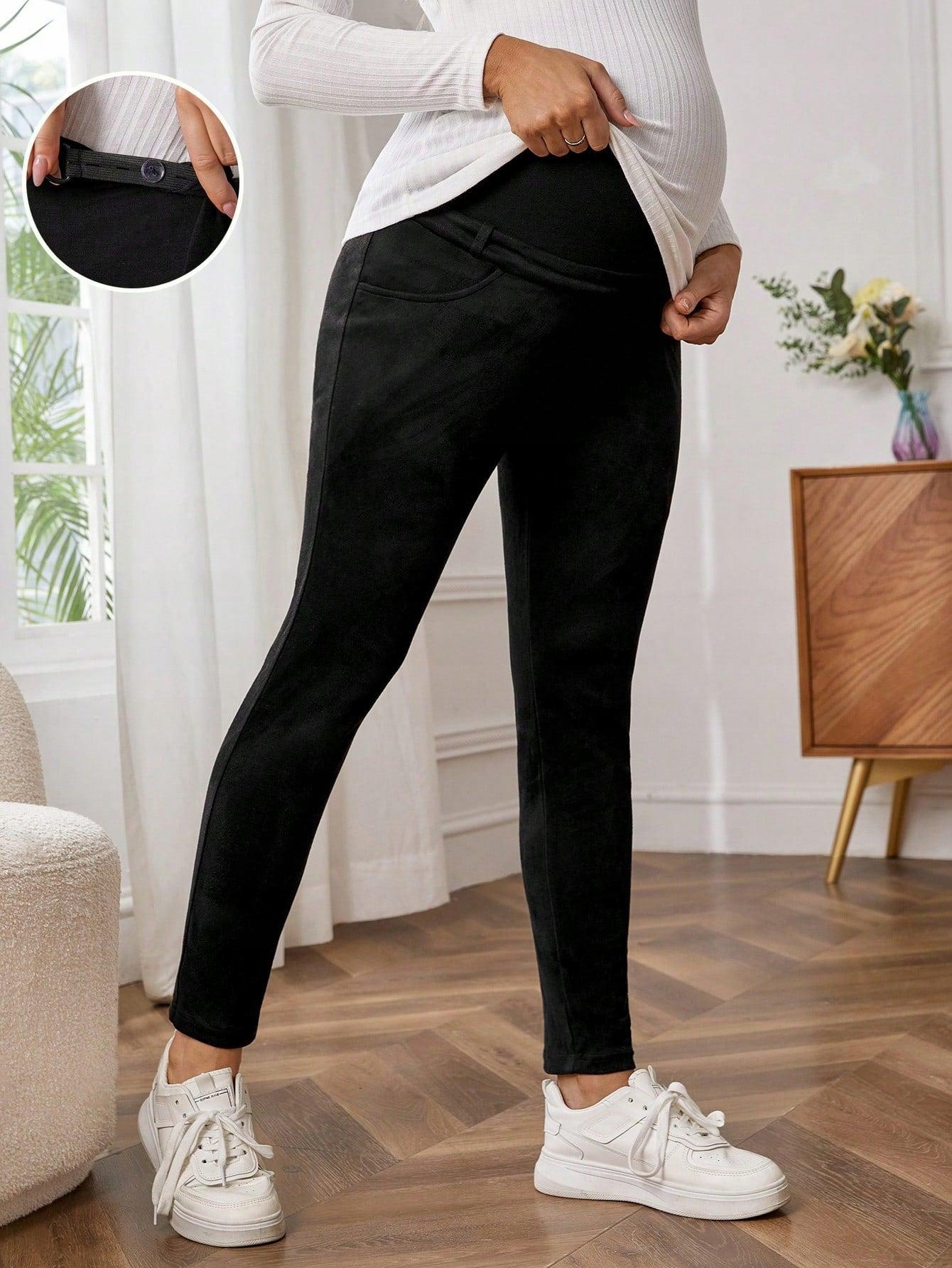 KLASYCZNA SPODNIE CIĄŻOWE MATERIAŁOWE GŁADKIE DOPASOWANE RURKI SHEIN 44 Marka Shein