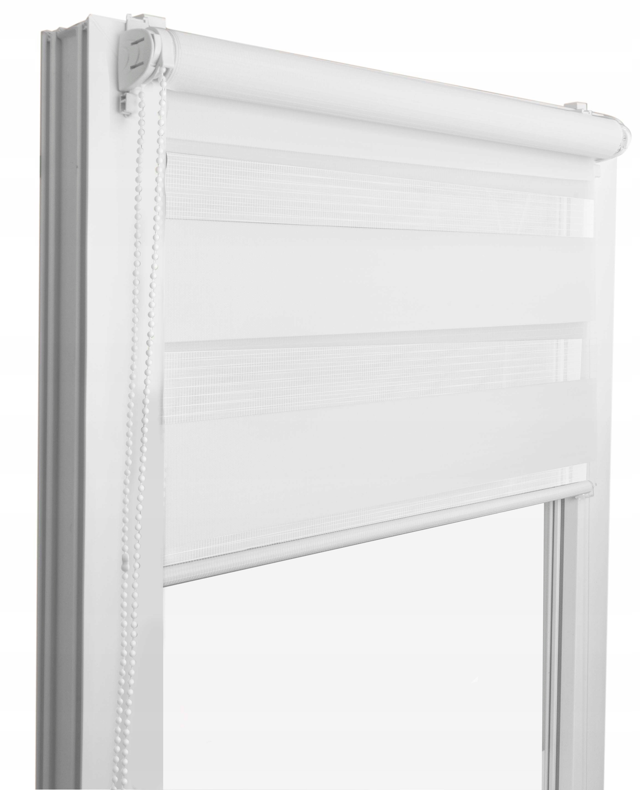 

mini Roleta Biała Dzień Noc z napinaczem 38 x 150