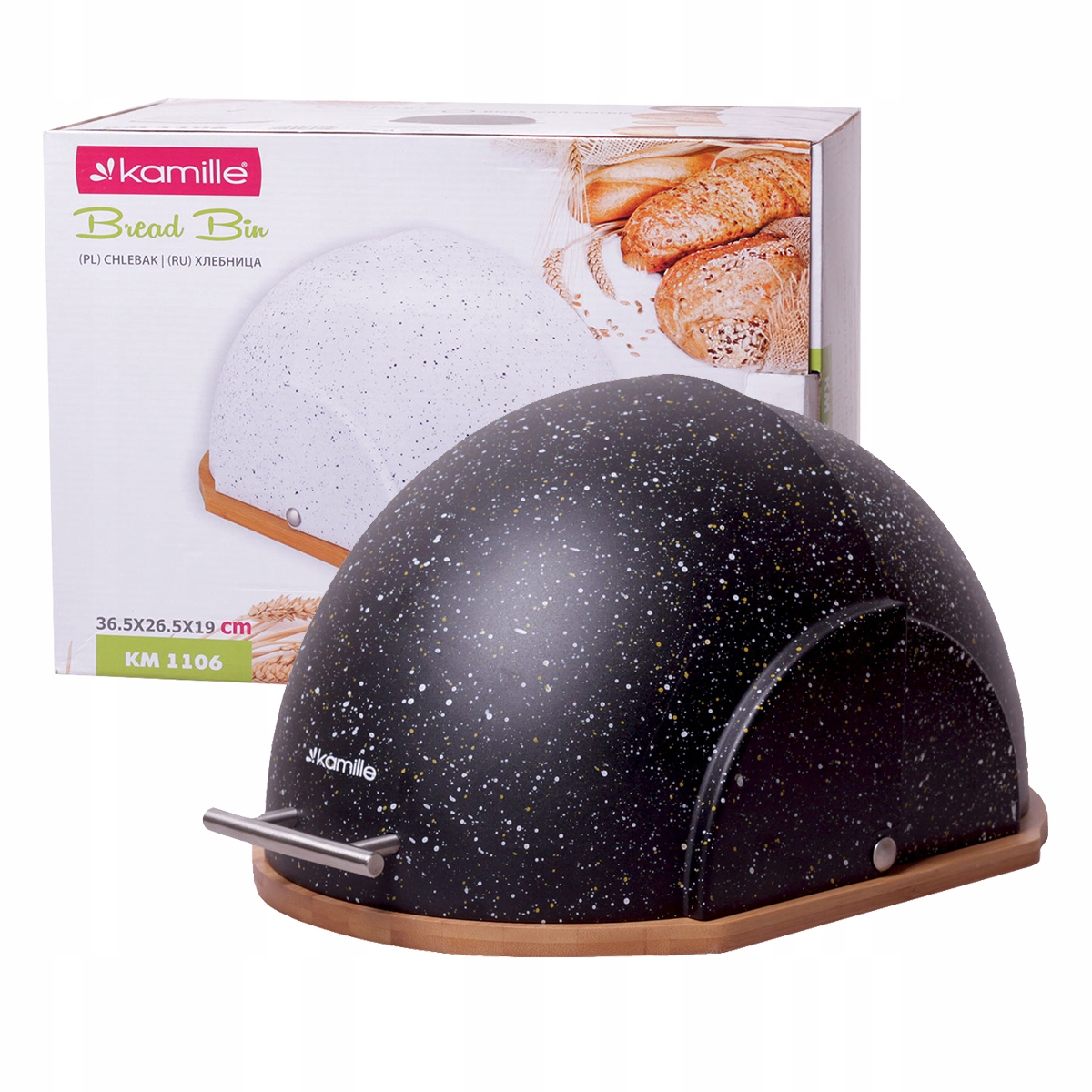 CHLEBAK POJEMNIK NA CHLEB PIECZYWO BAMBUS KAMILLE