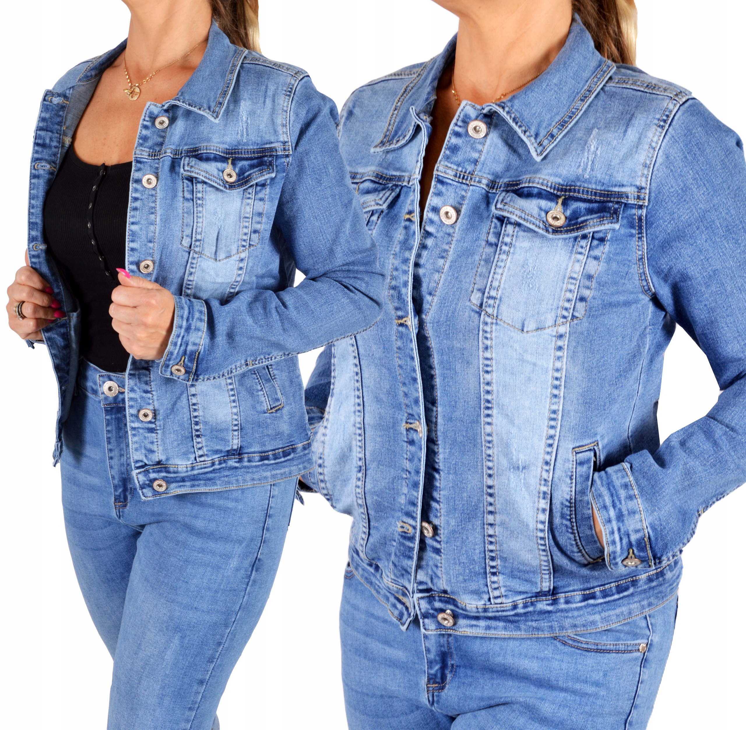 

Katana Kurtka Jeans Klasyczna Jeansowa Plus Size