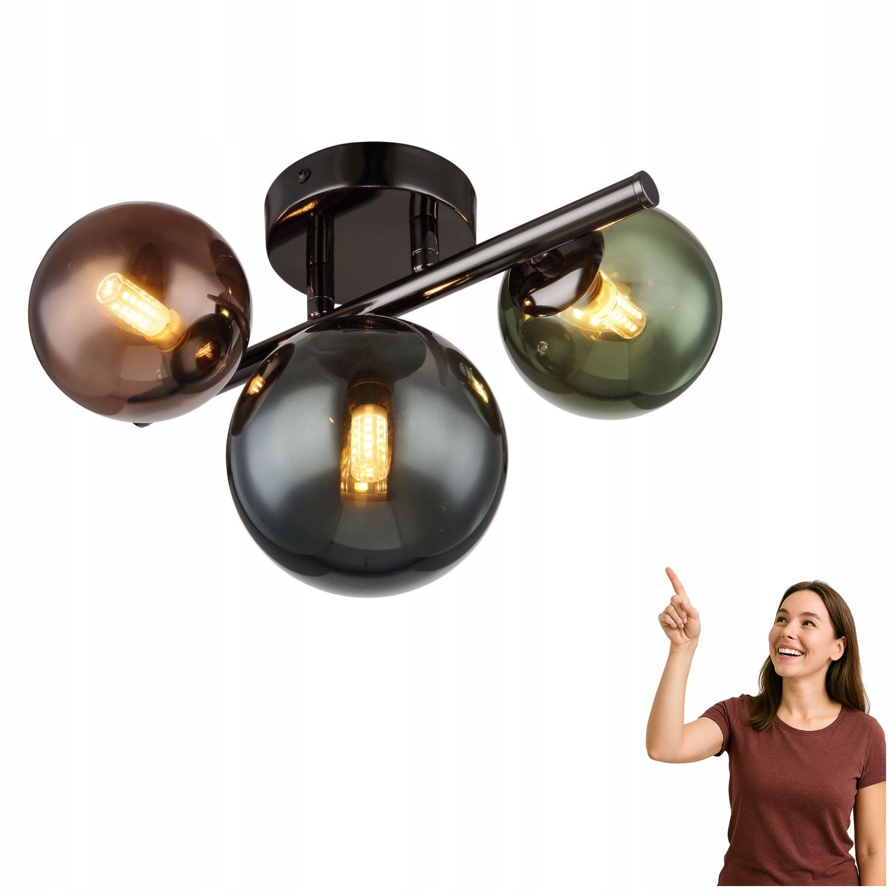 Stropné svietidlo Riha 56142-3W Globo