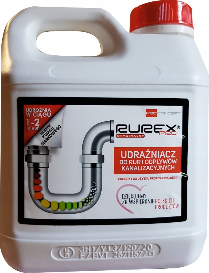 

Rurex Pro 2L Udrażnianiacz do rur i odpływów