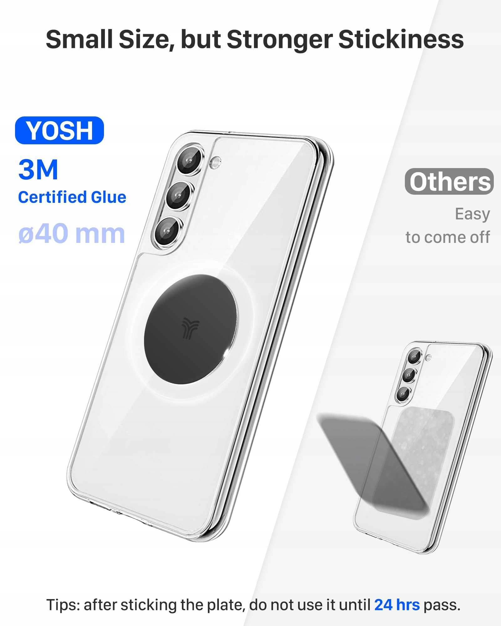 YOSH Magnetyczny Uchwyt Na Telefon Do Auta Na Kratkę Wentylacyjną — miniatura 3