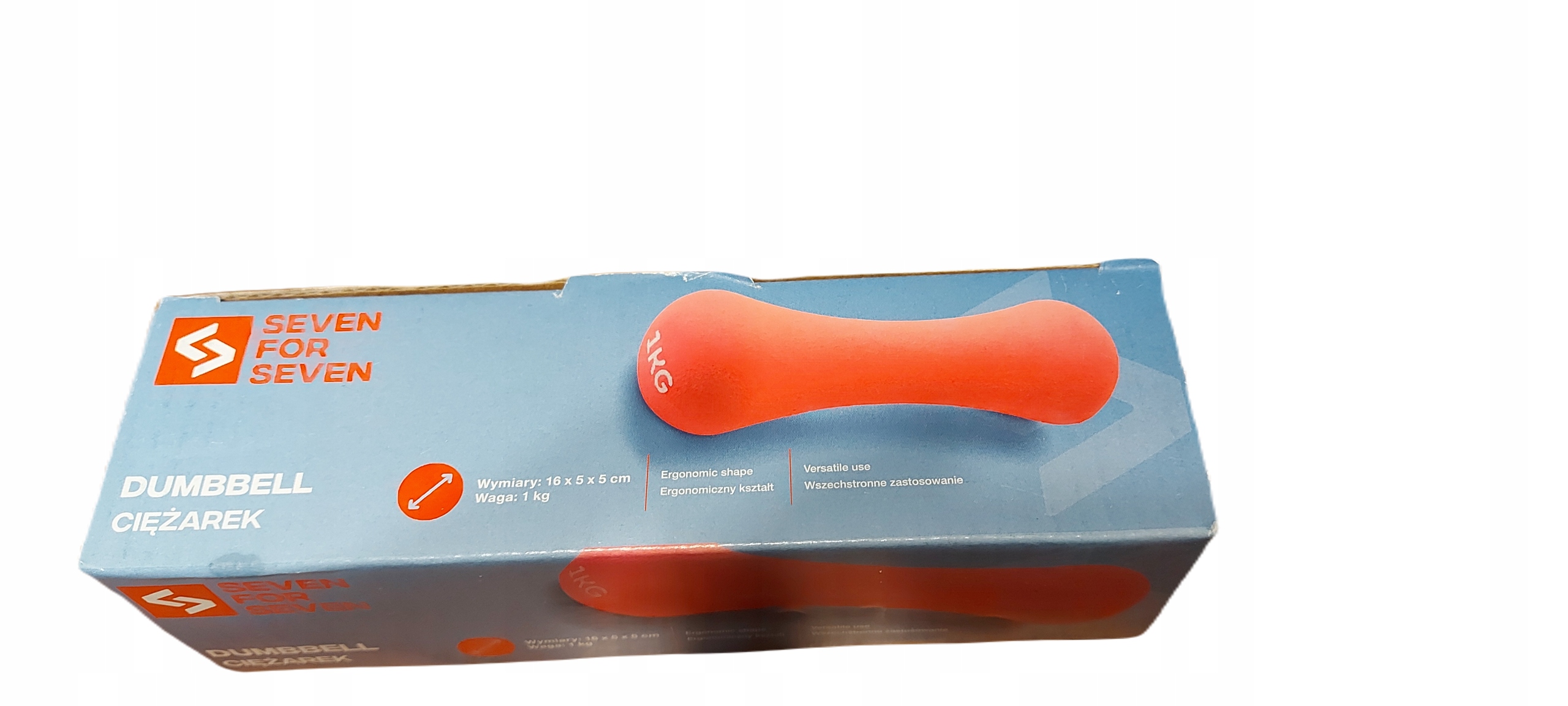 Hantle gumowane Seven for 7 1x 1 kg 1 szt. różowe
