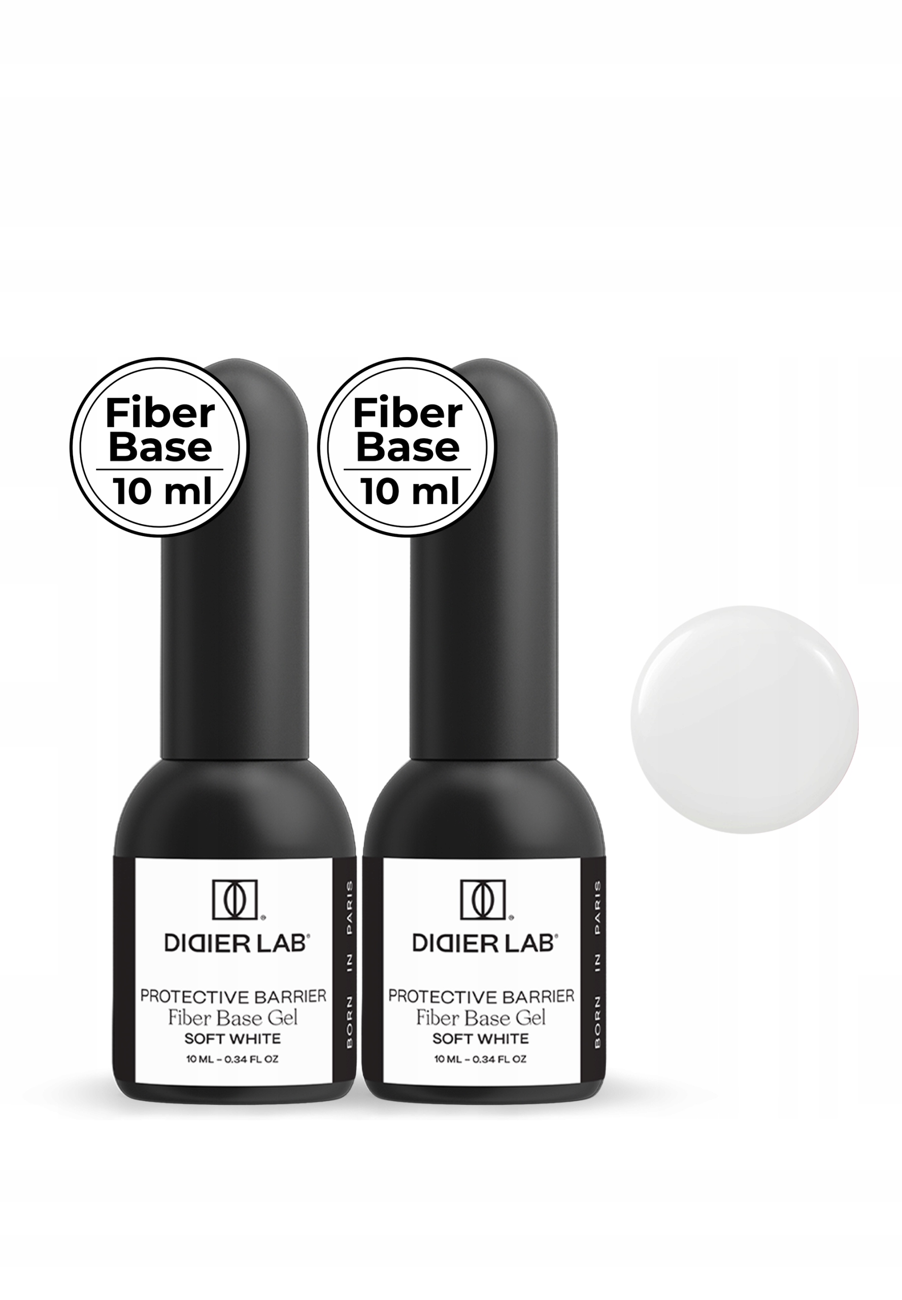Didier Lab Set 2x Hybridní Fiber základna, Soft White, Bez Hema a Tpo