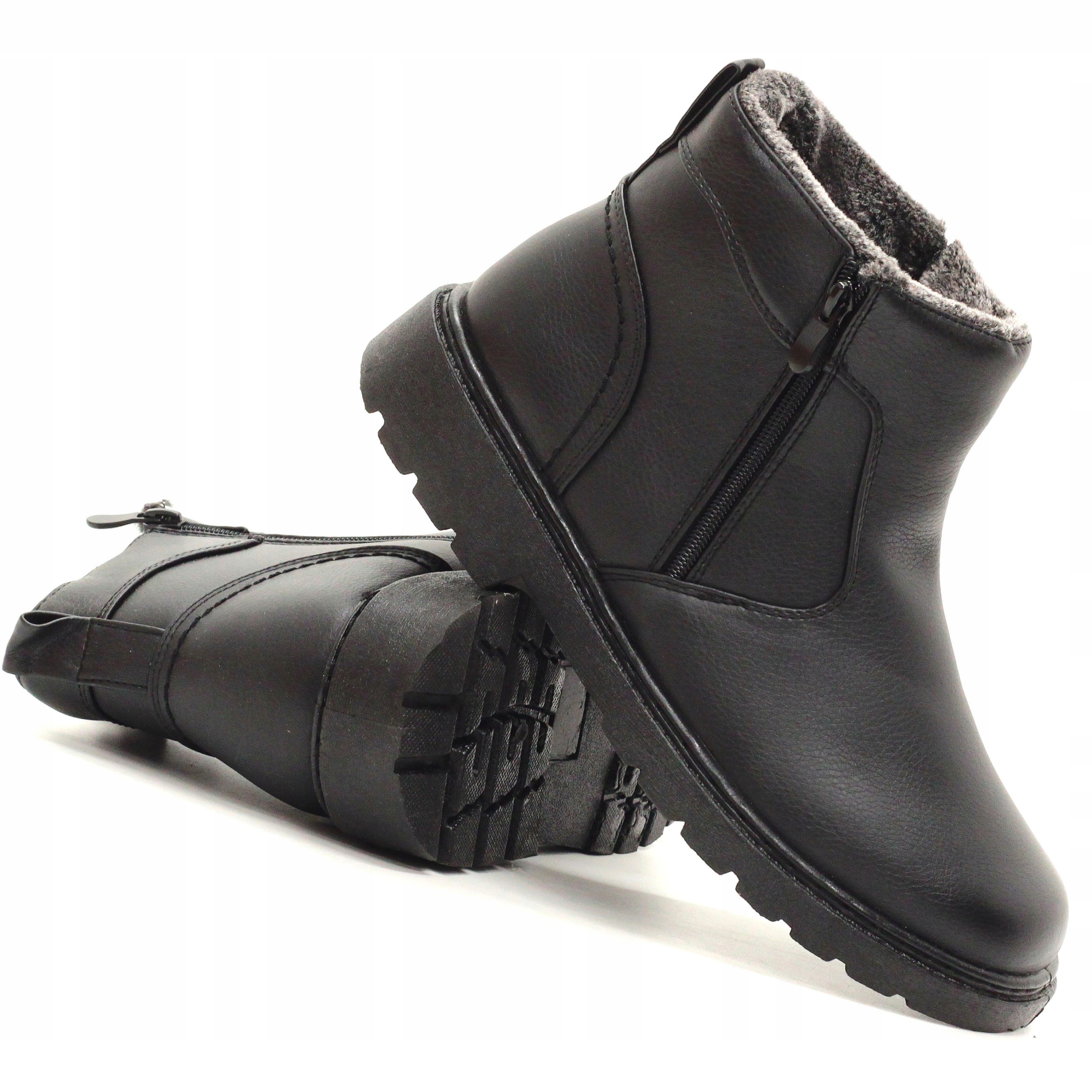 

Buty Męskie Zimowe Trapery Czarne Śniegowce