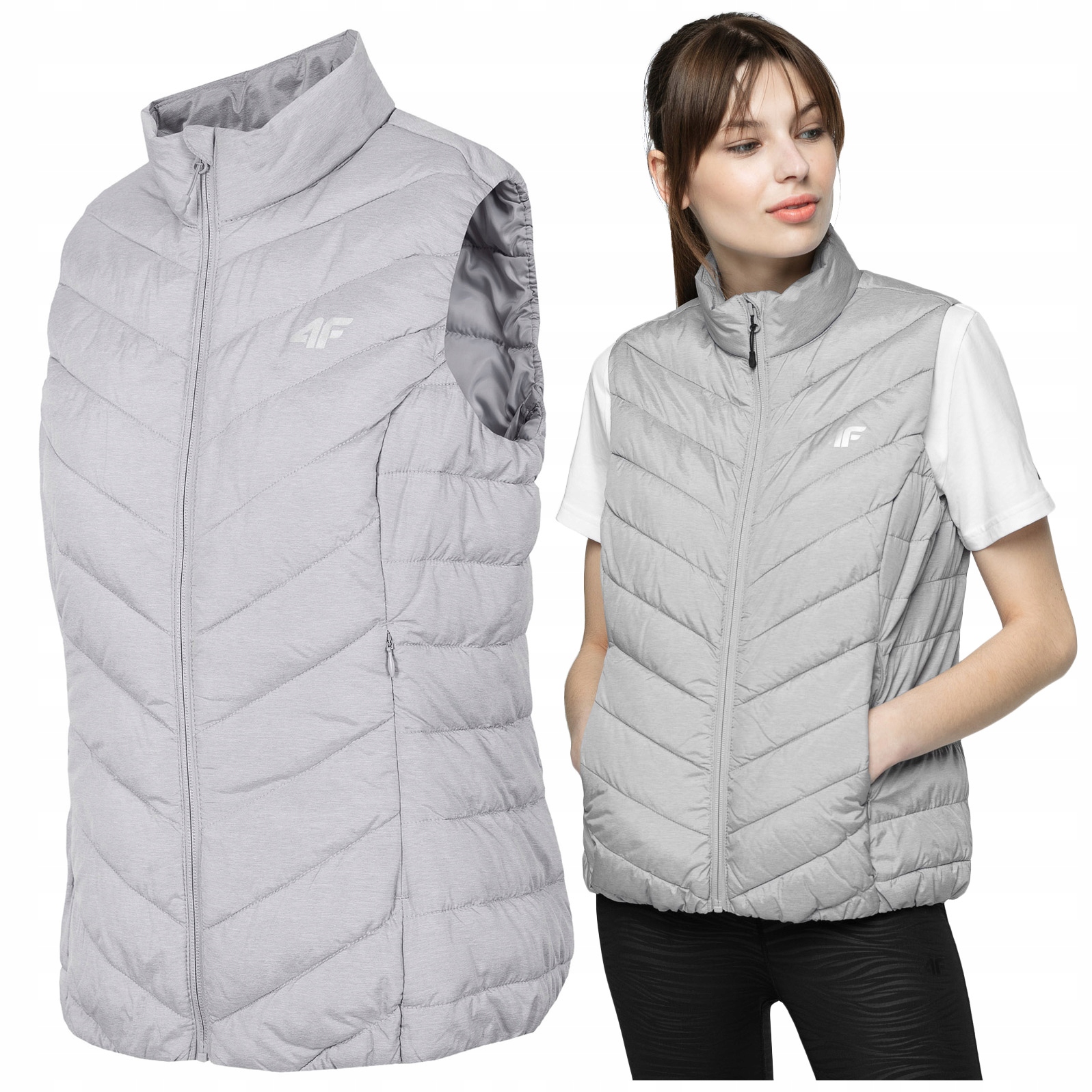

Kamizelka damska Pikowana puchowa 4F KUDP001 XL