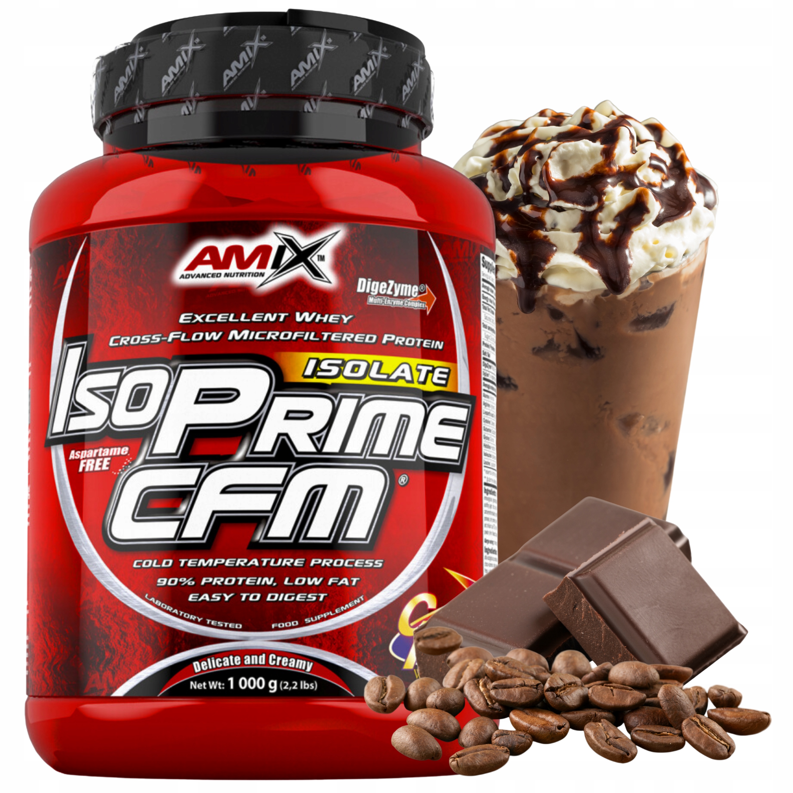 Proteinový koktejl protein whey Čokoláda Káva pro hubnutí Izolát Wpi