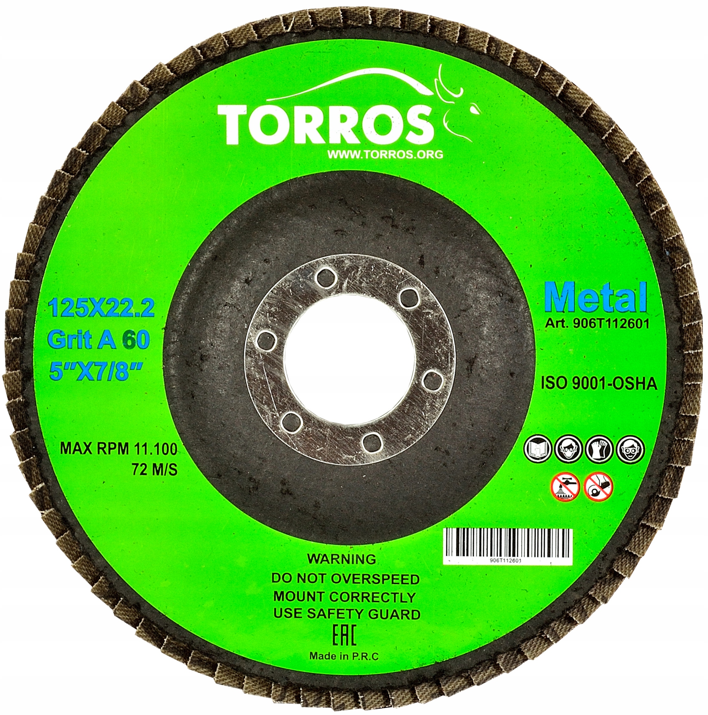 

Tarcza listkowa Torros ścierna ściernica 125mm P60