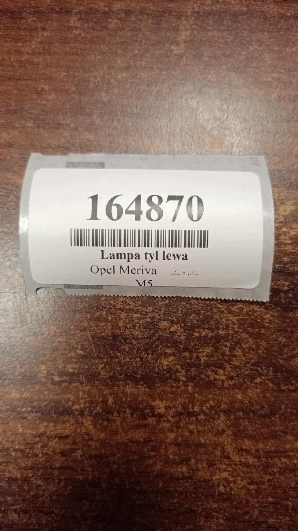 OPEL MERIVA A Licht links heck