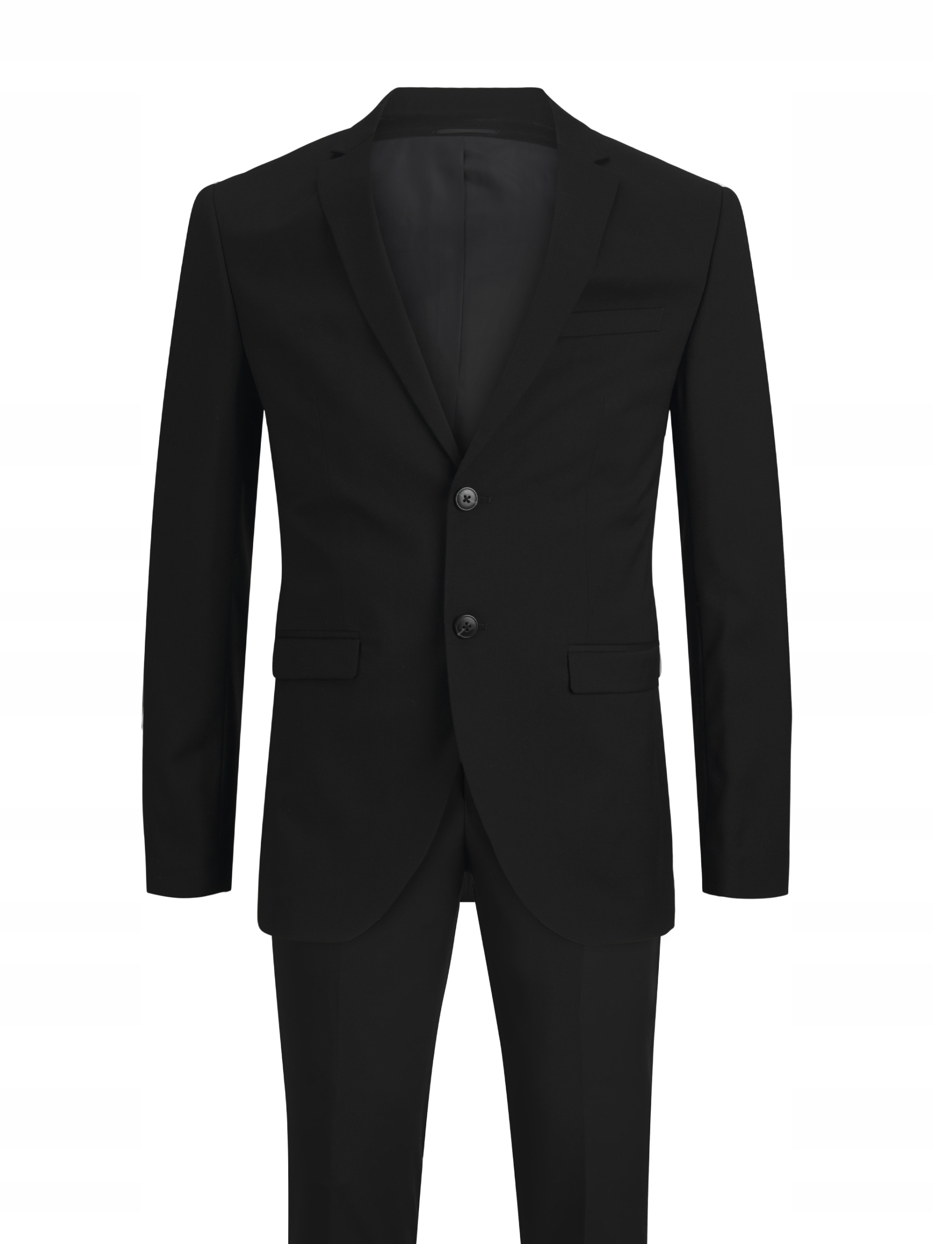 Jack & Jones Černý Pánský Oblek Regular S Klasickými Klopami 52 Jqb