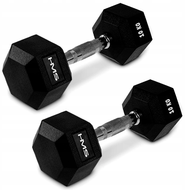 

Zestaw Hantli 2x 10 kg 20kg do Treningu Hms Hg Pro
