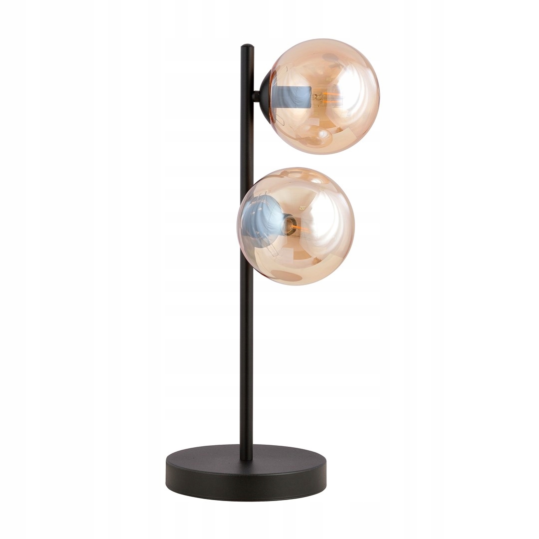 Moderná nočná lampa Nicea so skleneným tienidlom Medová, 2 svetelné body E14