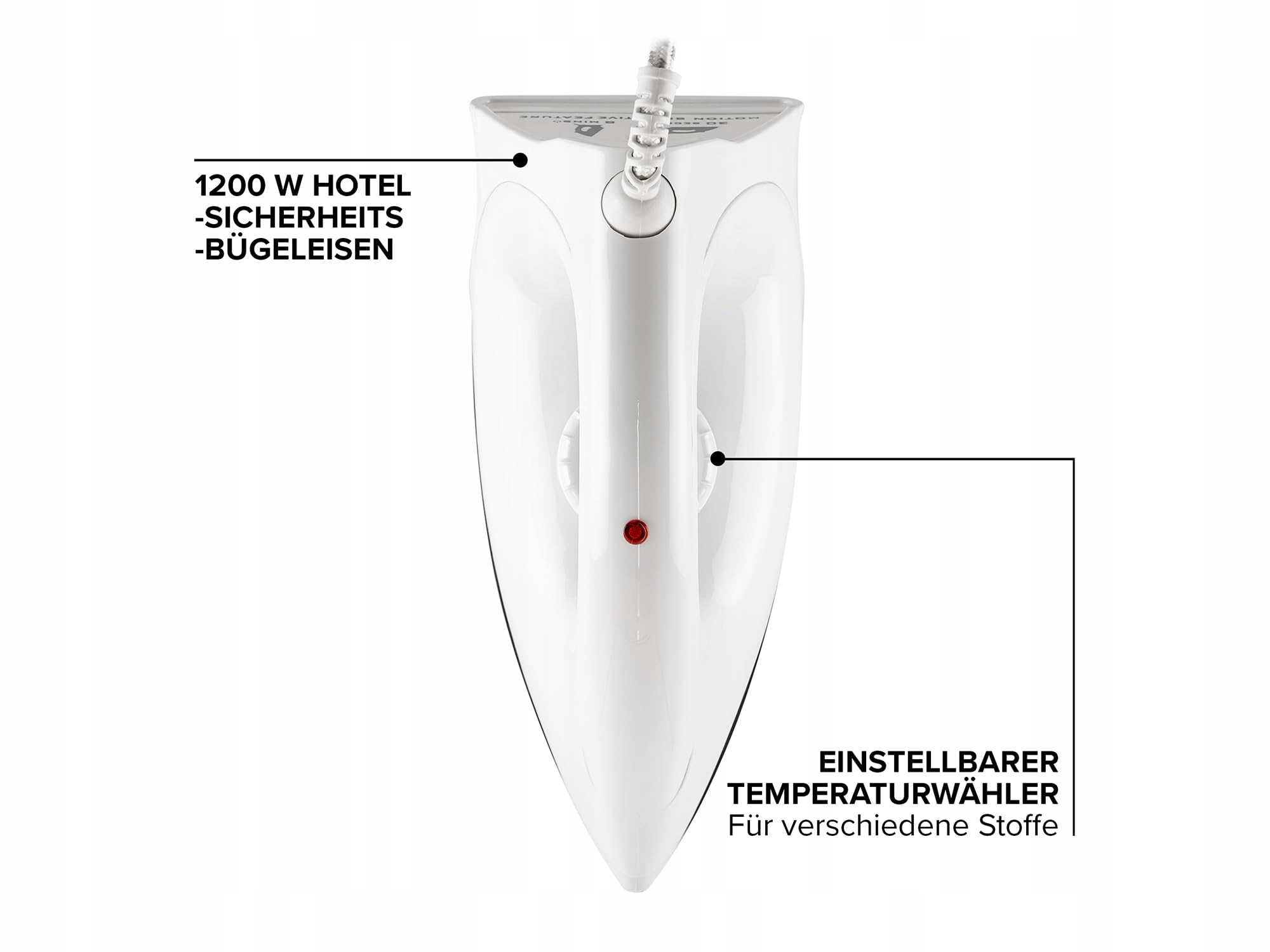 CORBY SHERWOOD Żelazko 1200W Białe Z Wtyczką EU — miniatura 3