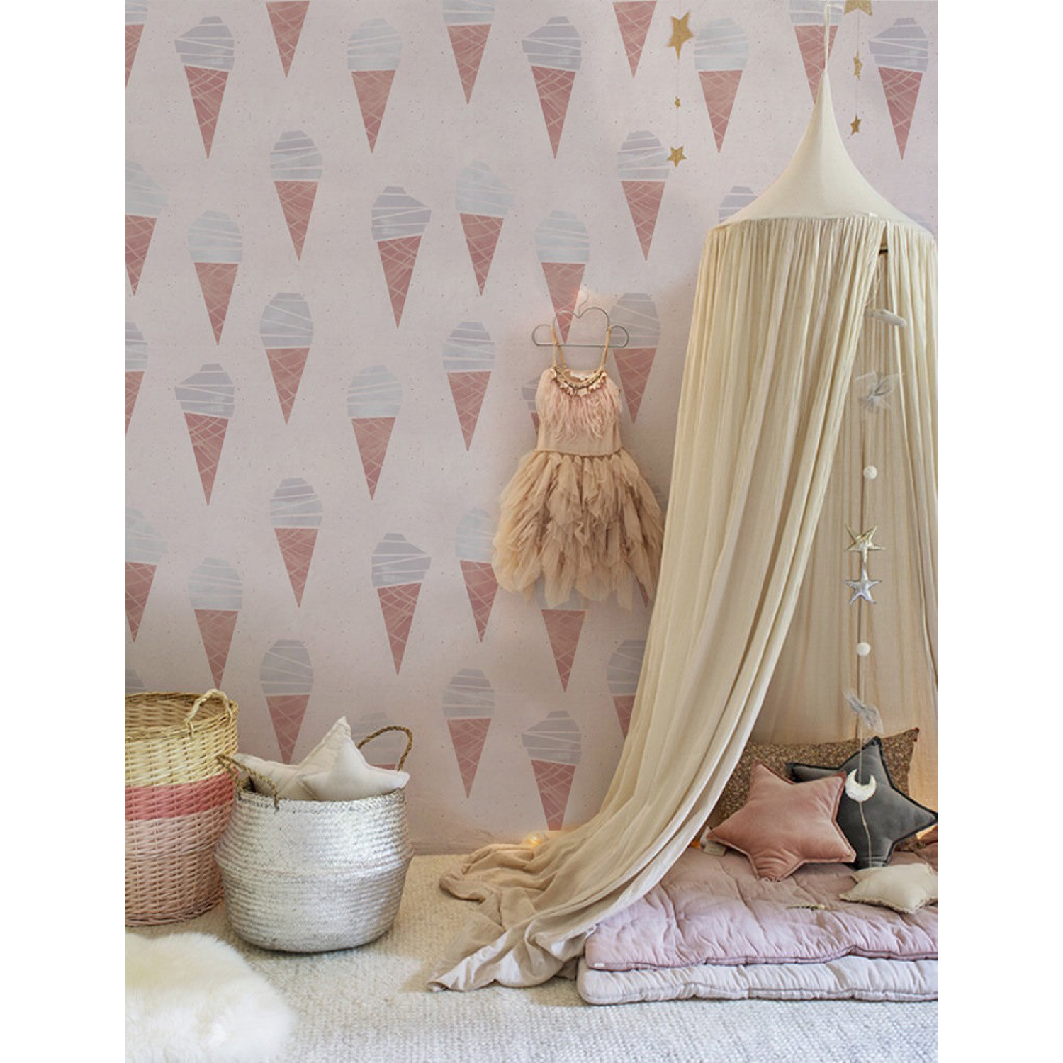 

Tapeta ścienna Geometryczne lody vintage 360x250cm