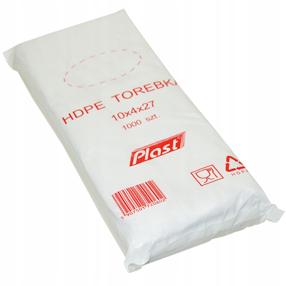 

Woreczki foliowe Hdpe 10 x 4 x 27 cm 1000 szt.
