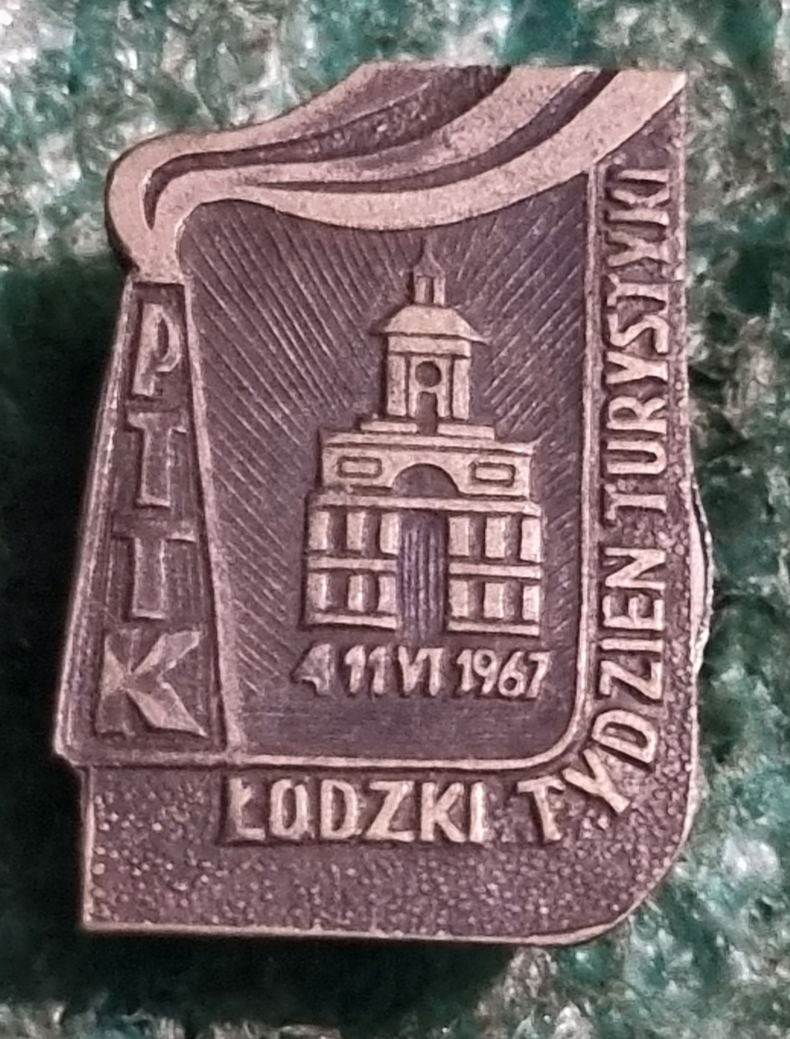 ODZNAKA ŁÓDZKI TYDZIEŃ TURYSTYKI 4-11VI1967