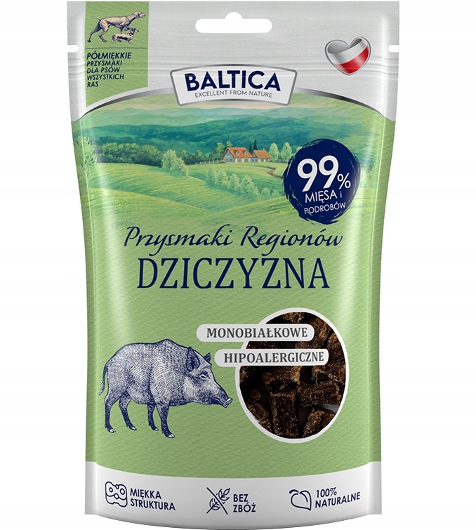 Levně Baltica monoproteinová Zvěřina 80 g Hypoalergenní tréninkové pamlsky pro psy