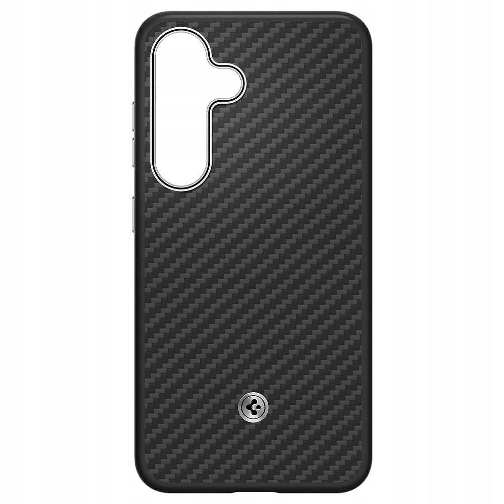 Etui Samsung Spigen Enzo Aramid Magnet do Galaxy S25 czarno-srebrny