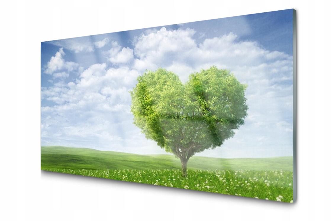 

Panel szklany Płytka Drzewo Serce 120x60 + Klej