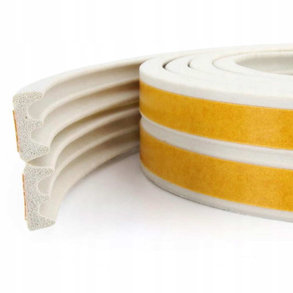 Uszczelka do okien i drzwi PROFIL E 4x9mm BIAŁA Kolor biały