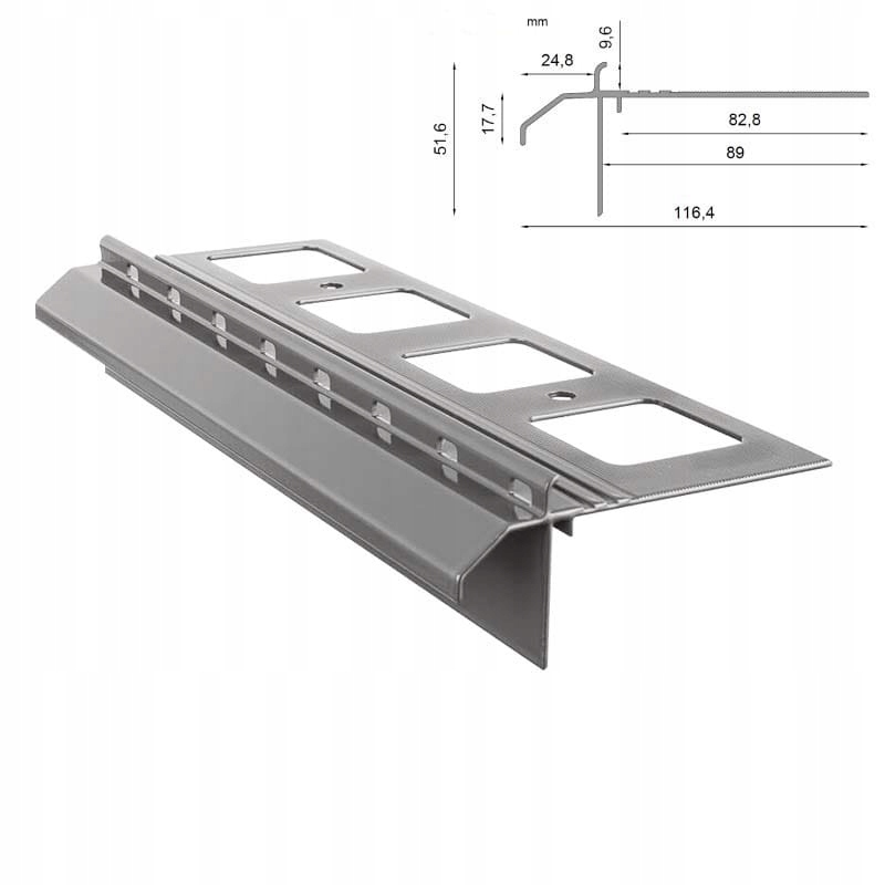 Balkonový terasový Okapový Profil K20R Renoplast Šedá Ral 7037