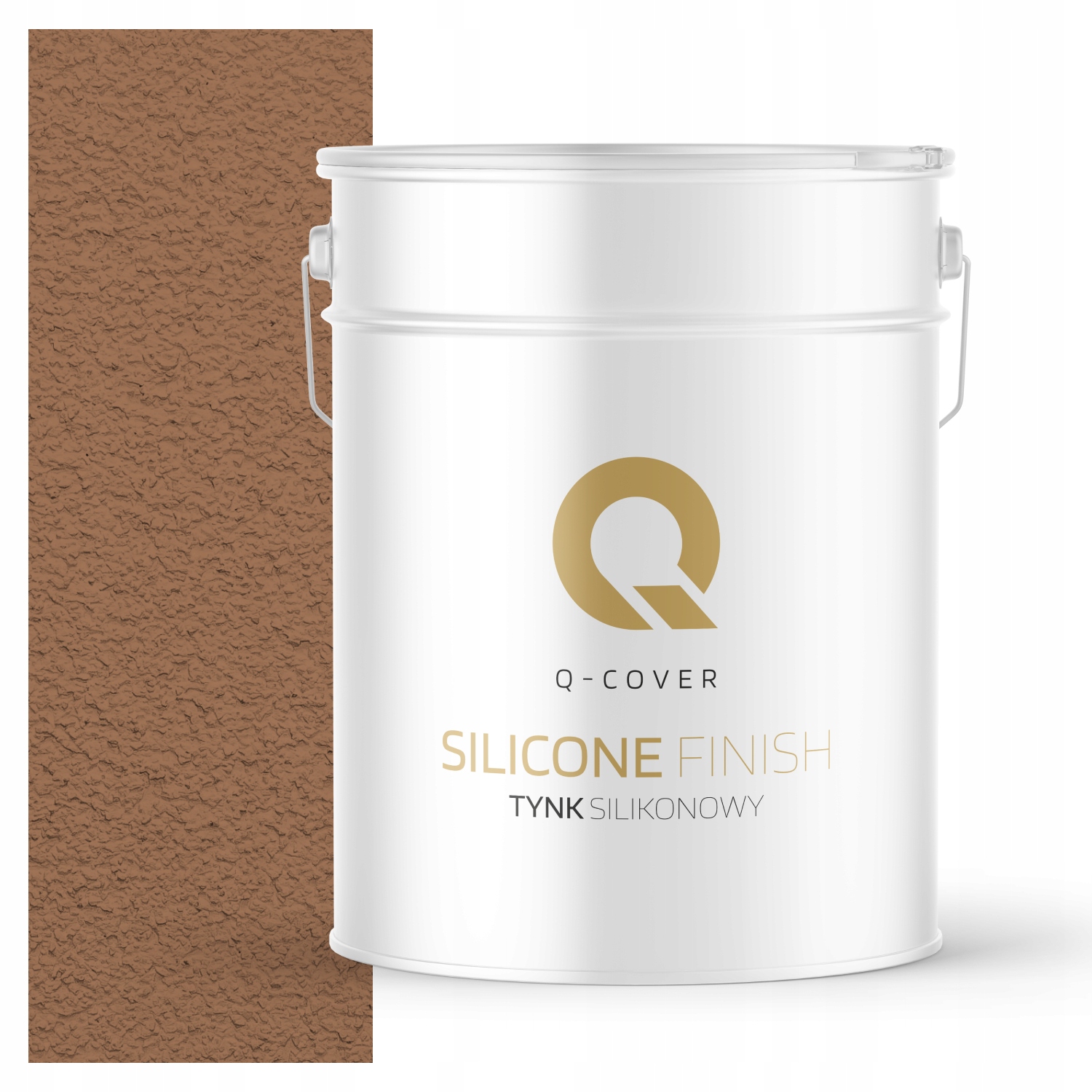 Tynk Silikonowy Elewacyjny Brązowy Ciepły Brąz 15KG Granulacja 1.0mm F576