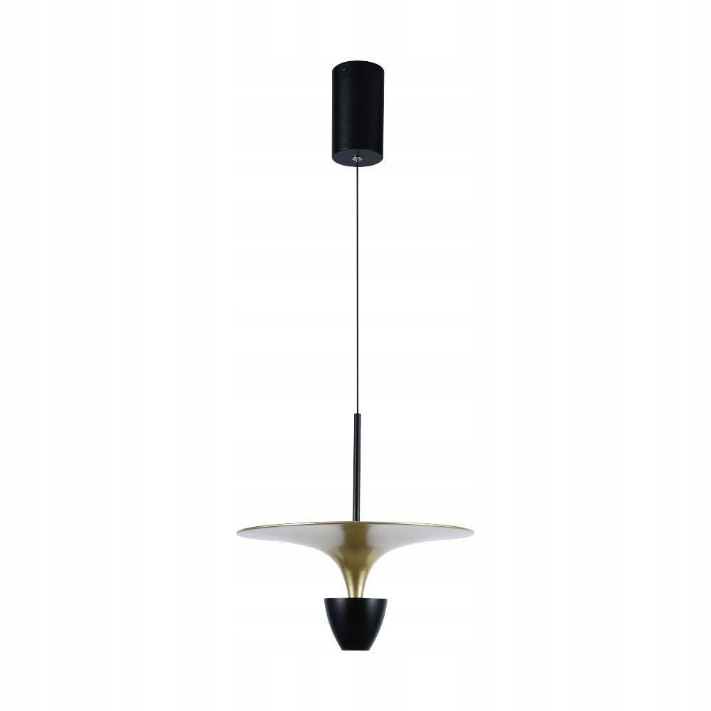 Závěsná Led lampa černá zlatá moderní nad jídelní stůl 4000K V-tac