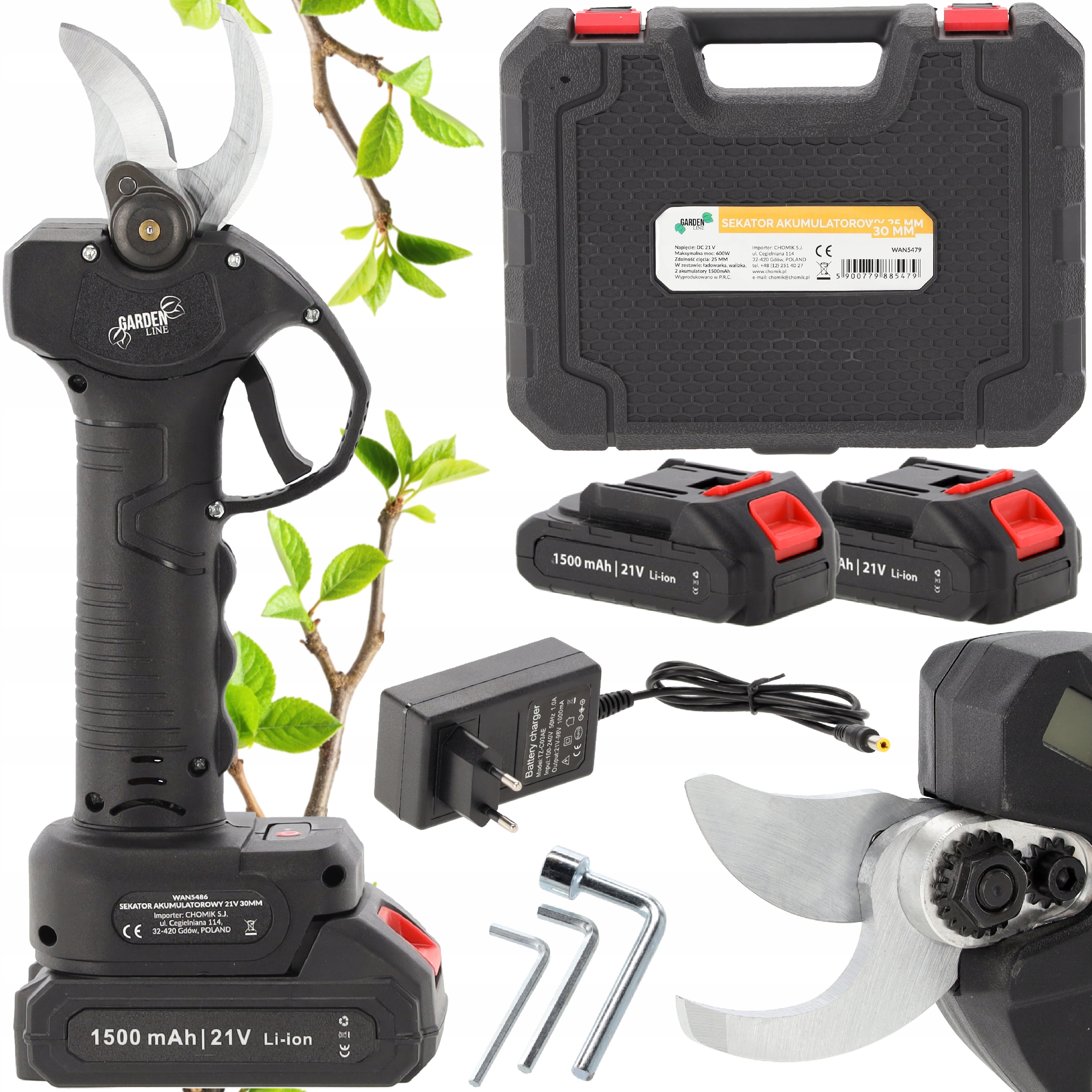 Akumulátorový Elektrický Nožík 21V – Dve Batérie A Kompletná Sada Kufra