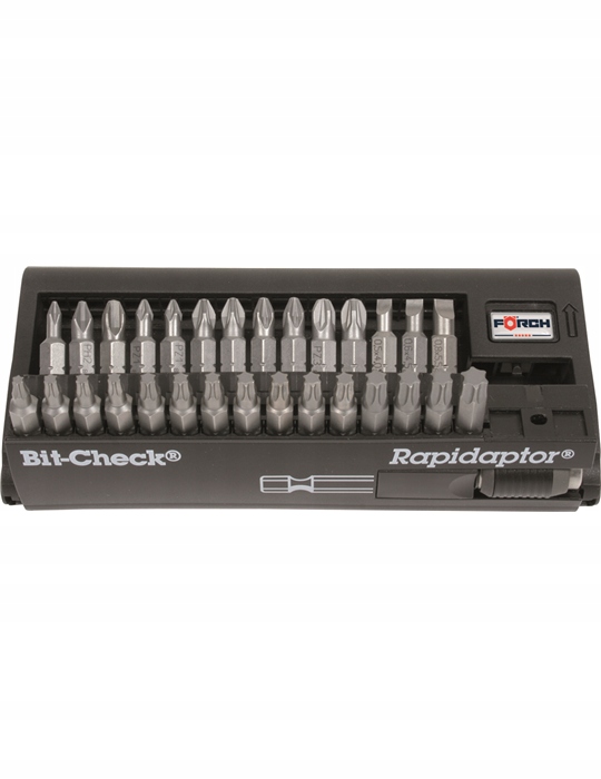 FORCH ZESTAW GORTÓW BITÓW 1/4" MAGNETYCZNY UCHWYT W ETUI BITY 30 ELEMENTÓW