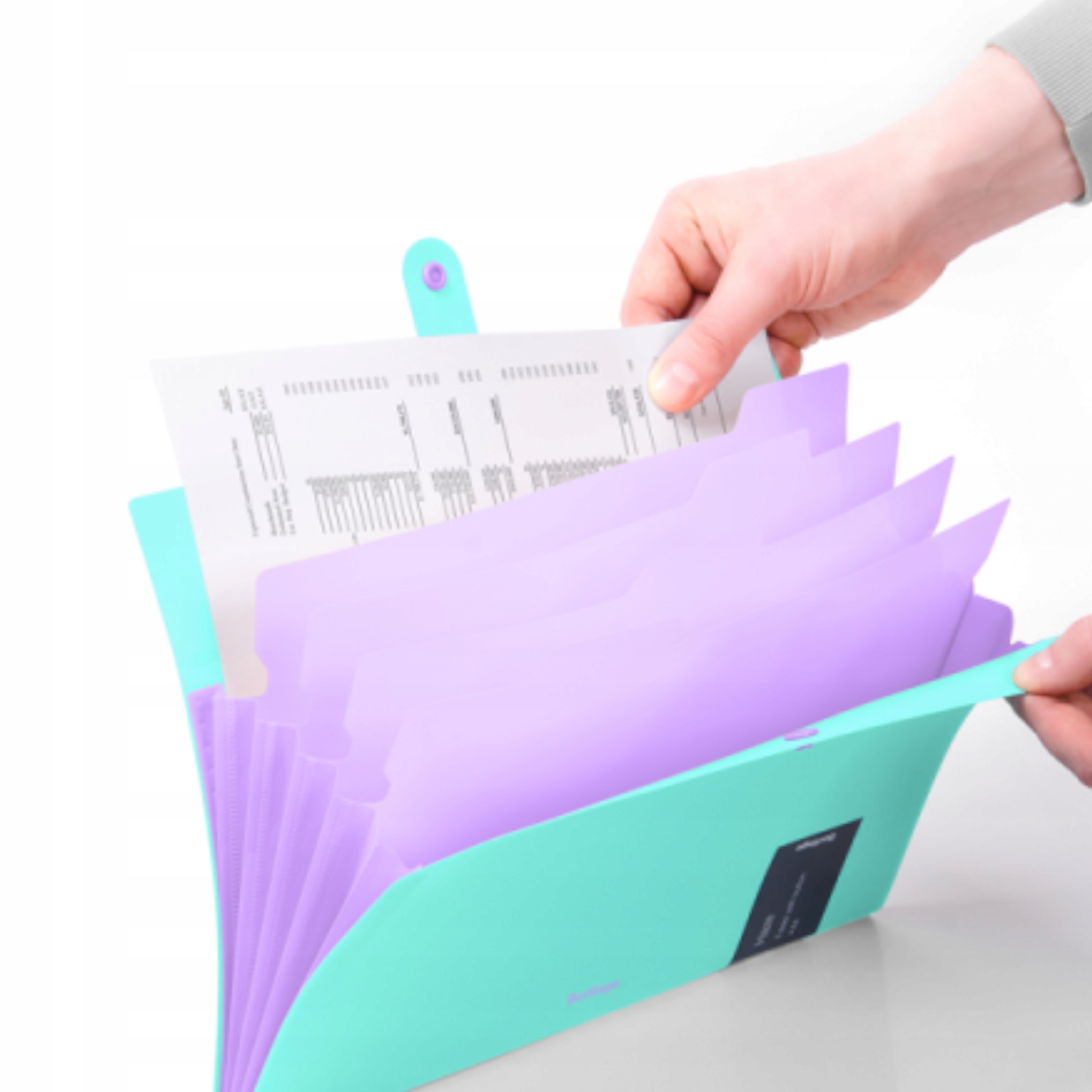 Teczka na dokumenty A4 z przegródkami harmonijkowa Berlingo Haze zielona Marka Berlingo