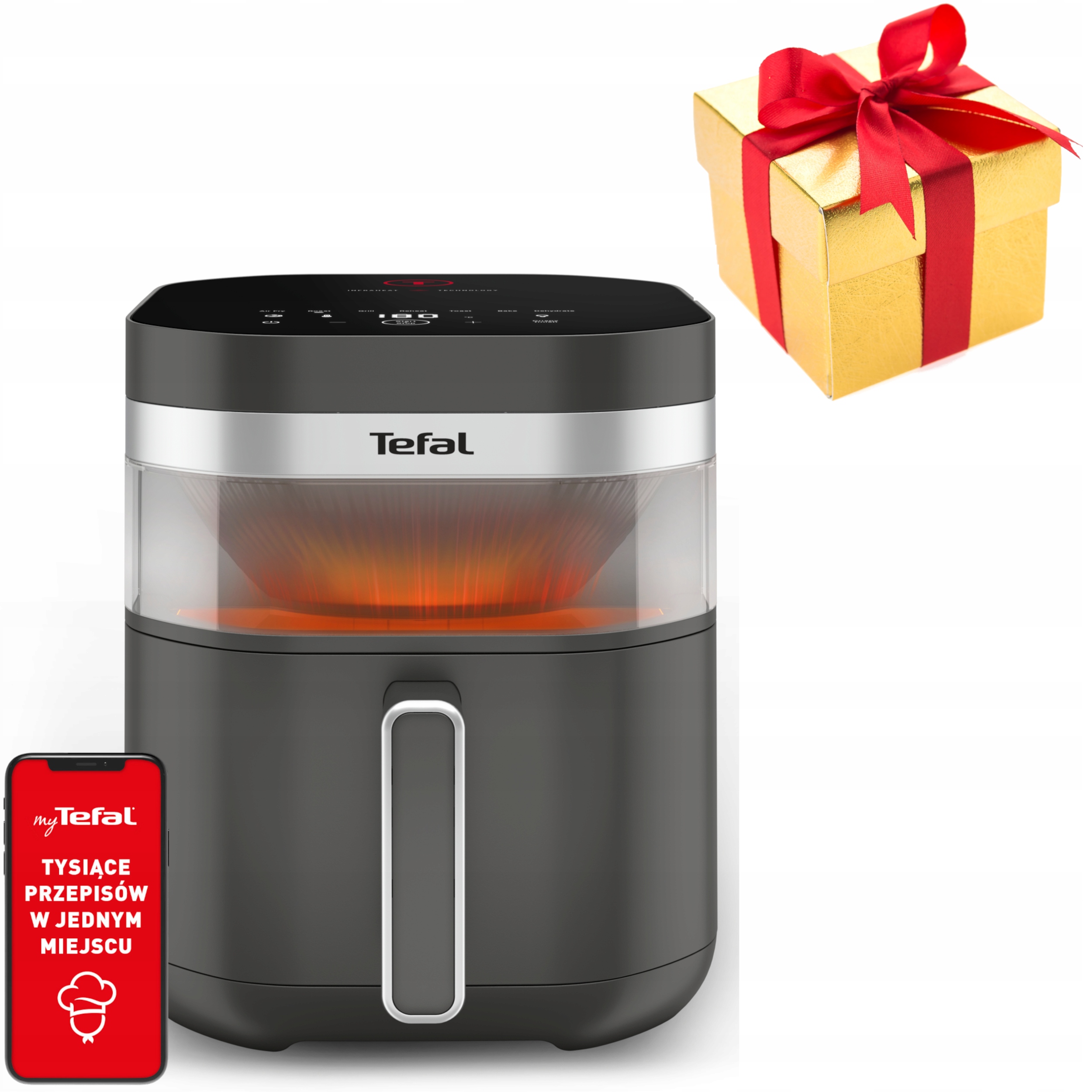 Frytkownica beztłuszczowa Air Fryer Tefal EY832H technologia podczerwieni