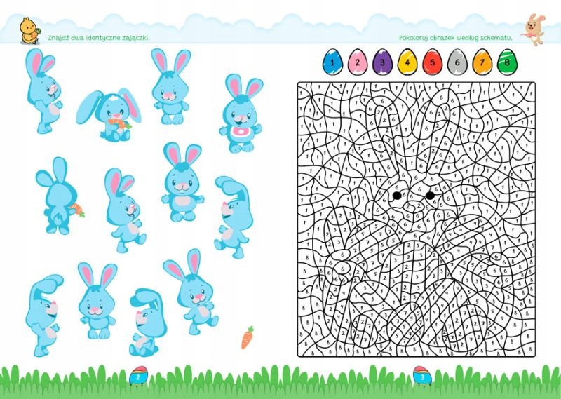 Kurczaczki i pisanki. Zagadki i kolorowanki Wydawnictwo Fenix