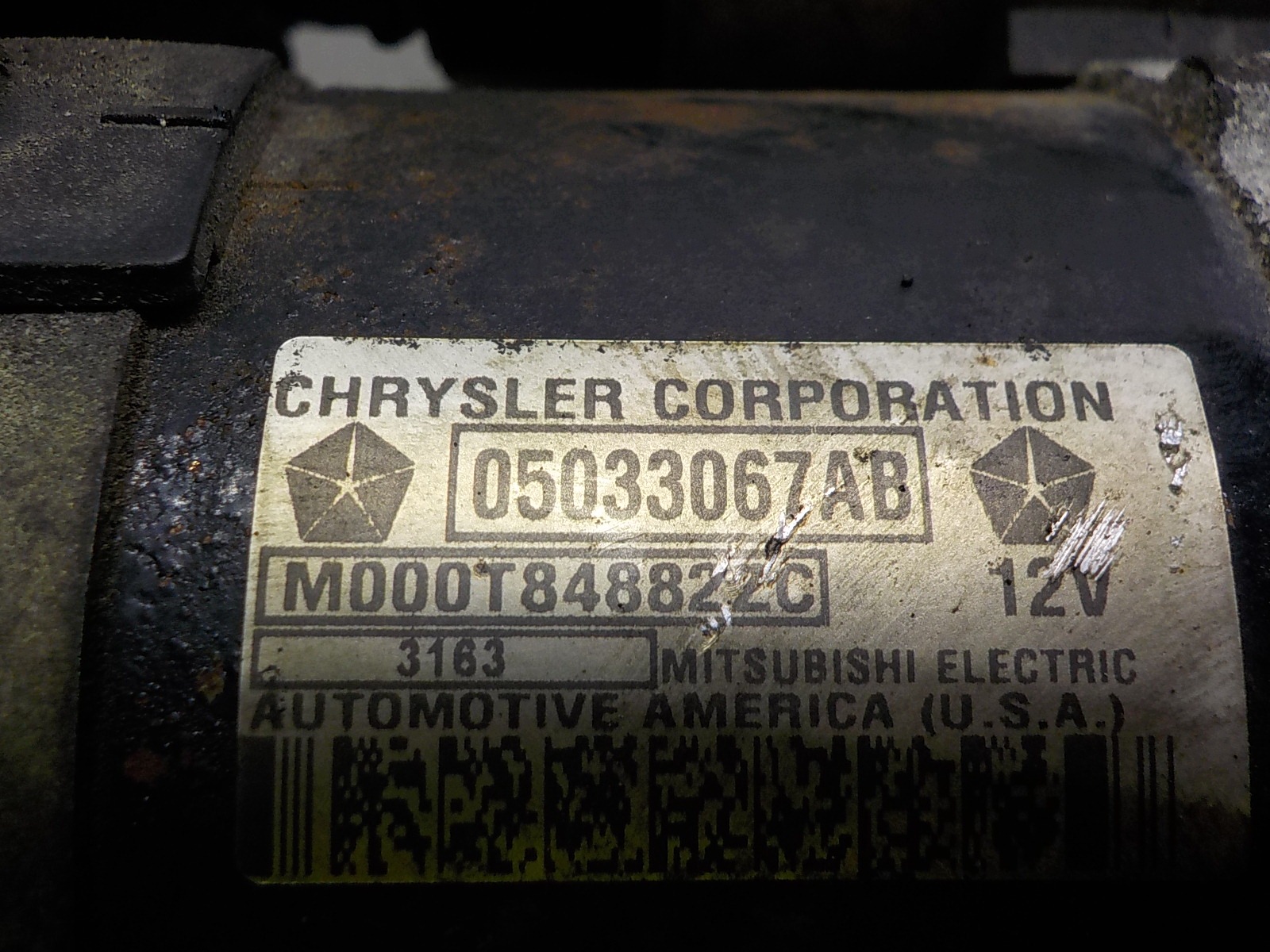 CHRYSLER PT 2.4 B ORG CRUISER starter 05033067AB