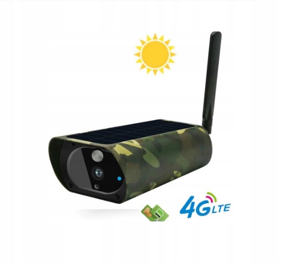 KAMERA SOLARNA GSM 4G LTE NA KARTE SIM KOLOR 4MPX Model 4g
