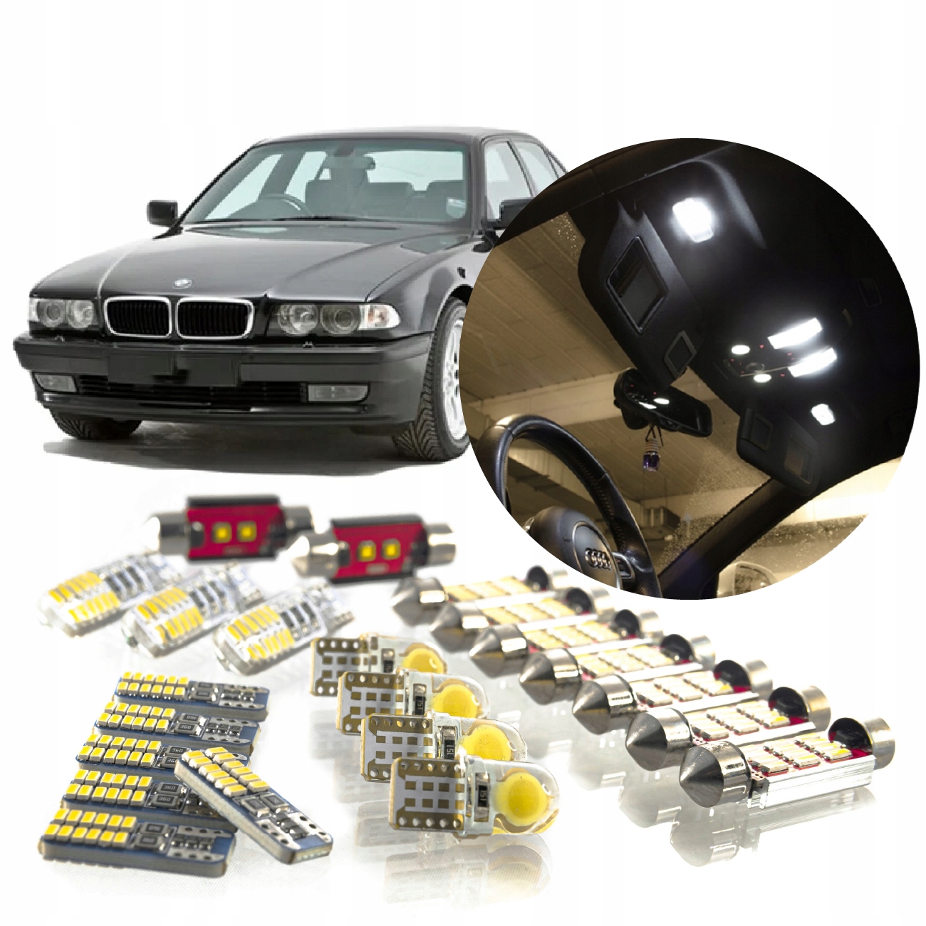 Bmw E38 – Sada Led Osvětlení Interiéru! Vip