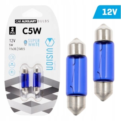 Żarówki samochodowe C5W SV8.5 11X36 12V 5W white 2szt. Vision