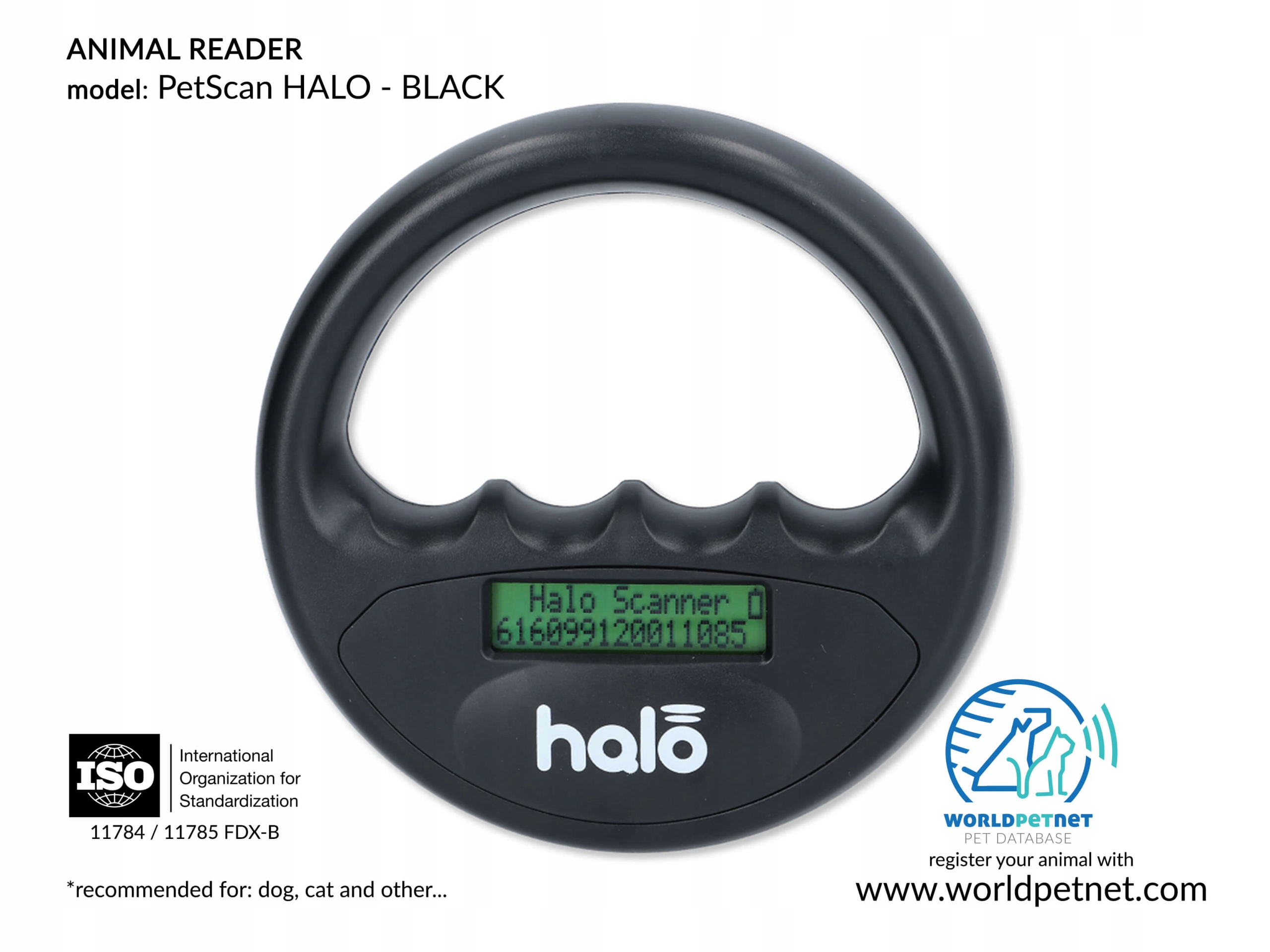 Czytnik Mikroczipów Fdx-b Halo Konie, Psy, Koty