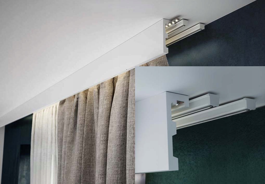 LISTWA MASKUJĄCA KARNISZ. LED. osłona karnisza 10cm LK-01 Creativa Długość szyny 244 cm