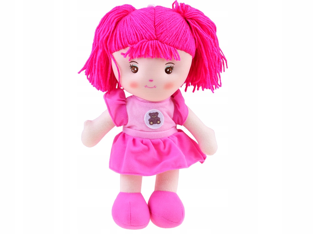 lalka szmacianka 33cm  różowa ZUZIA ZA3853 RO — 2