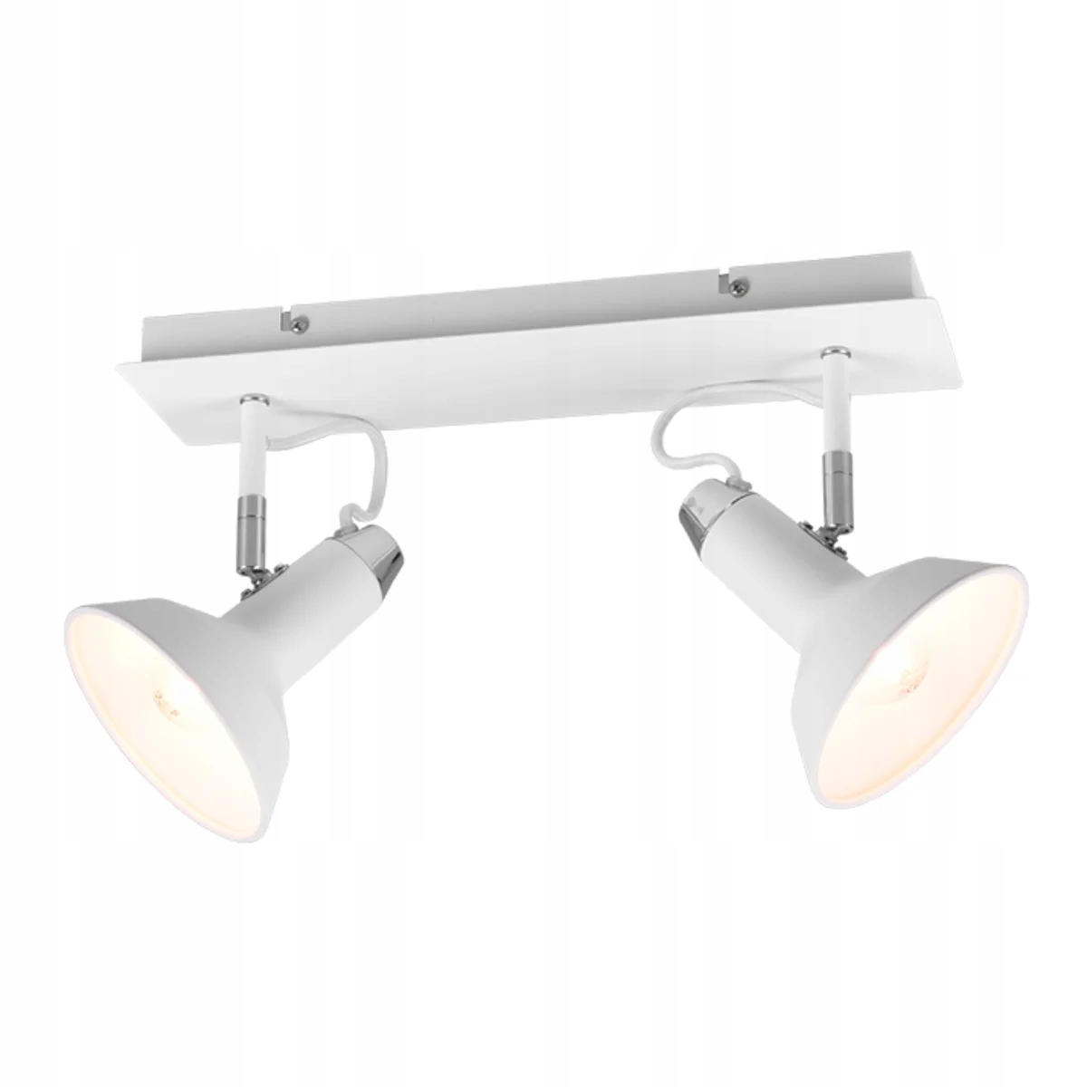 Nástenný reflektor Roxie Trio biely, 2xE14, nastaviteľné chrómované prvky