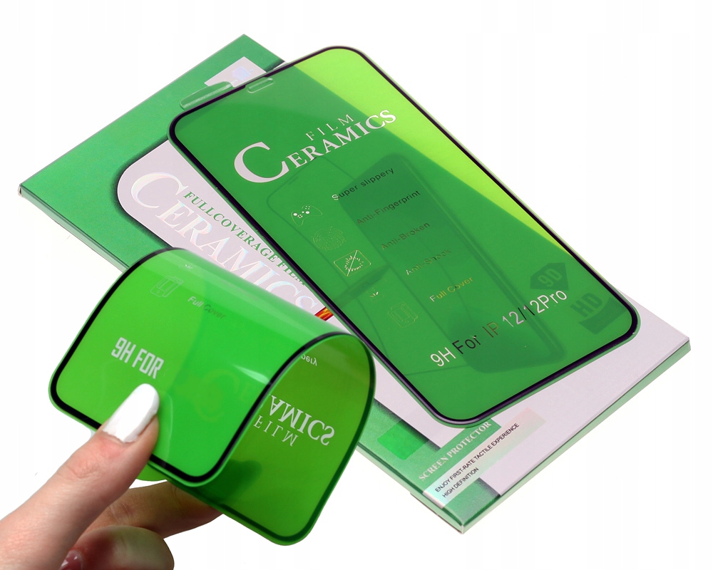 

Szkło Hybrydowe Pełne do Apple iPhone 12 12 Pro