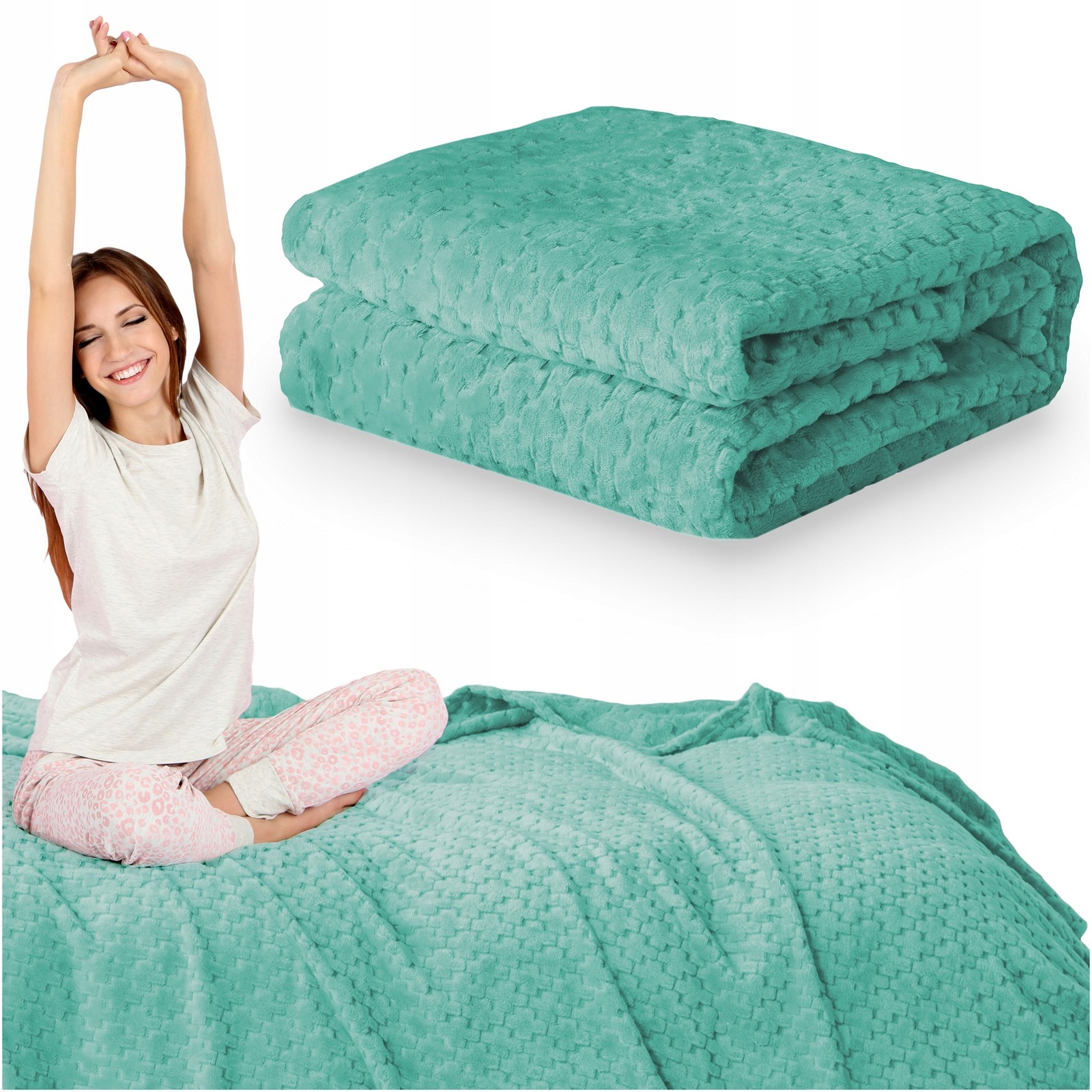 Deka 200x220 Přehoz na postel rohovou sedačku pohovku Mikrovlákno plyšová Gediz