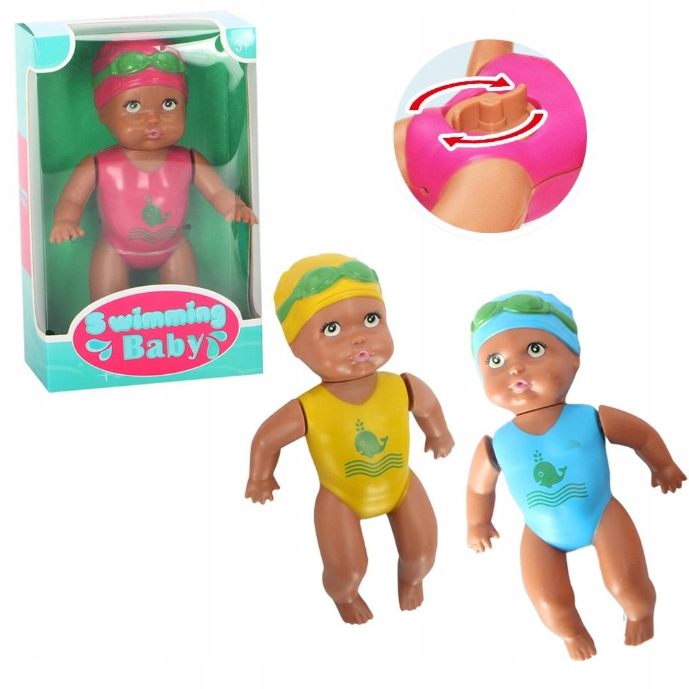 ZABAWKA PŁYWAJĄCA LALKA BOBAS W STROJU KĄPIELOWYM NAKRĘCANA WZORY DO WYBORU