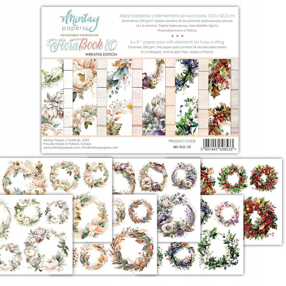 Papier do scrapbookingu Flora Book 10