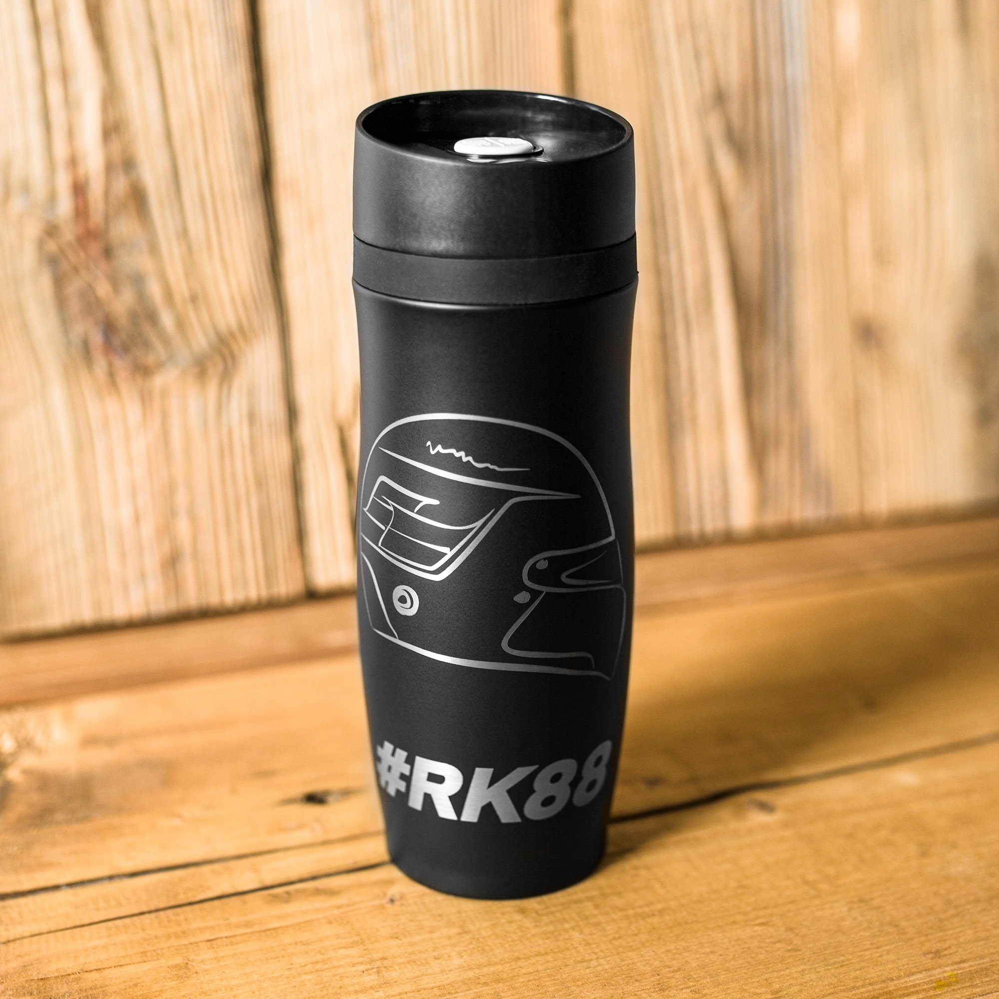 Kubek termiczny Robert Kubica grawer dla kibica F1 Kolor biały czarny