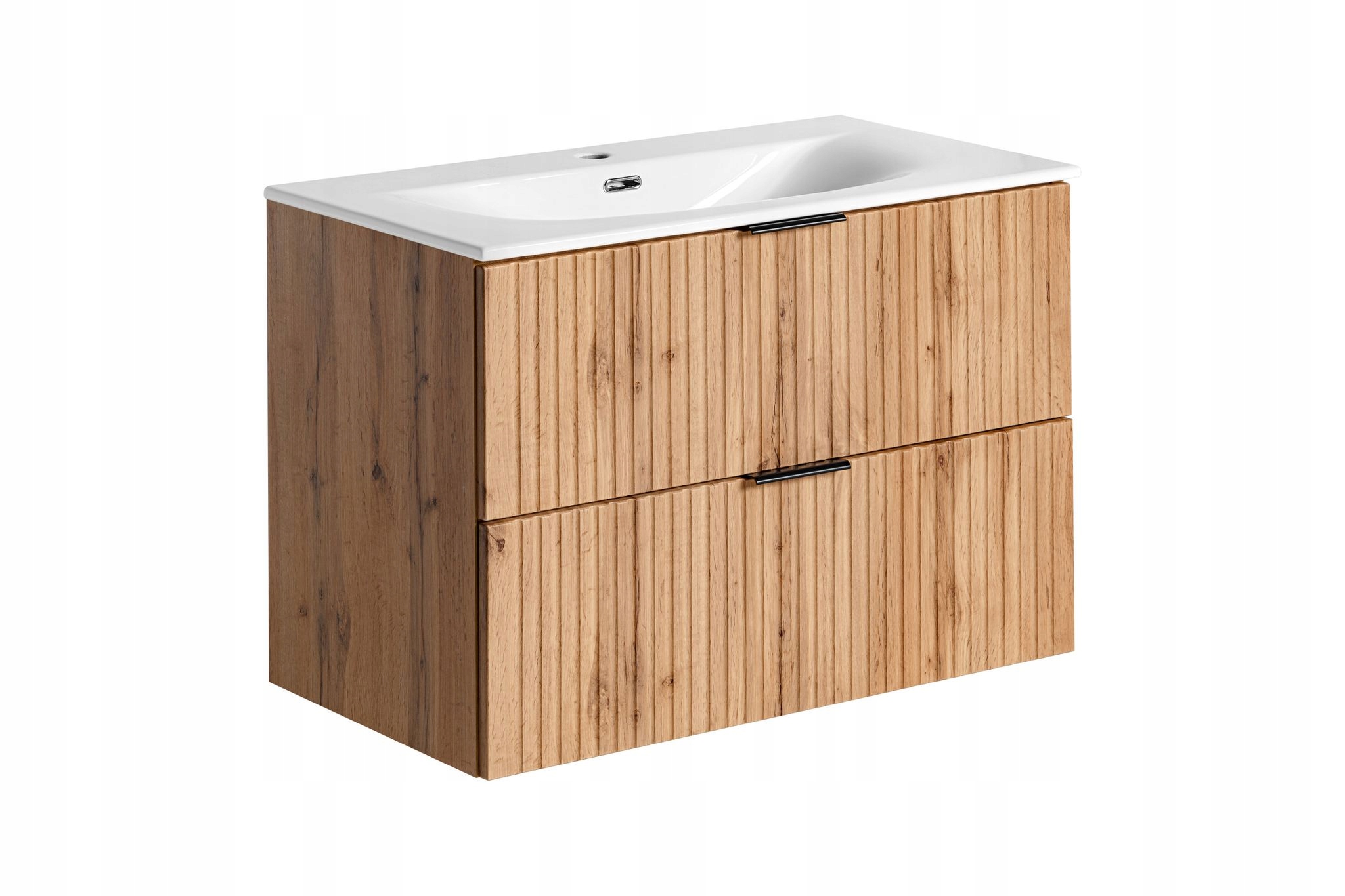 Zestaw Mebli Łazienkowych 80CM Oak Szafka+umywalka