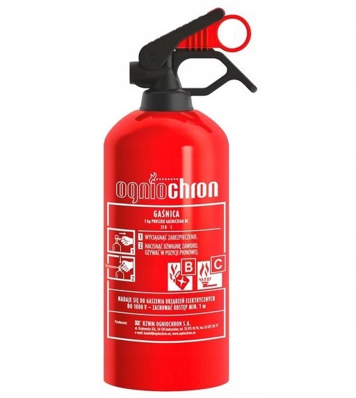 GAŚNICA SAMOCHODOWA PROSZKOWA 1 kg DOMOWA 21B C