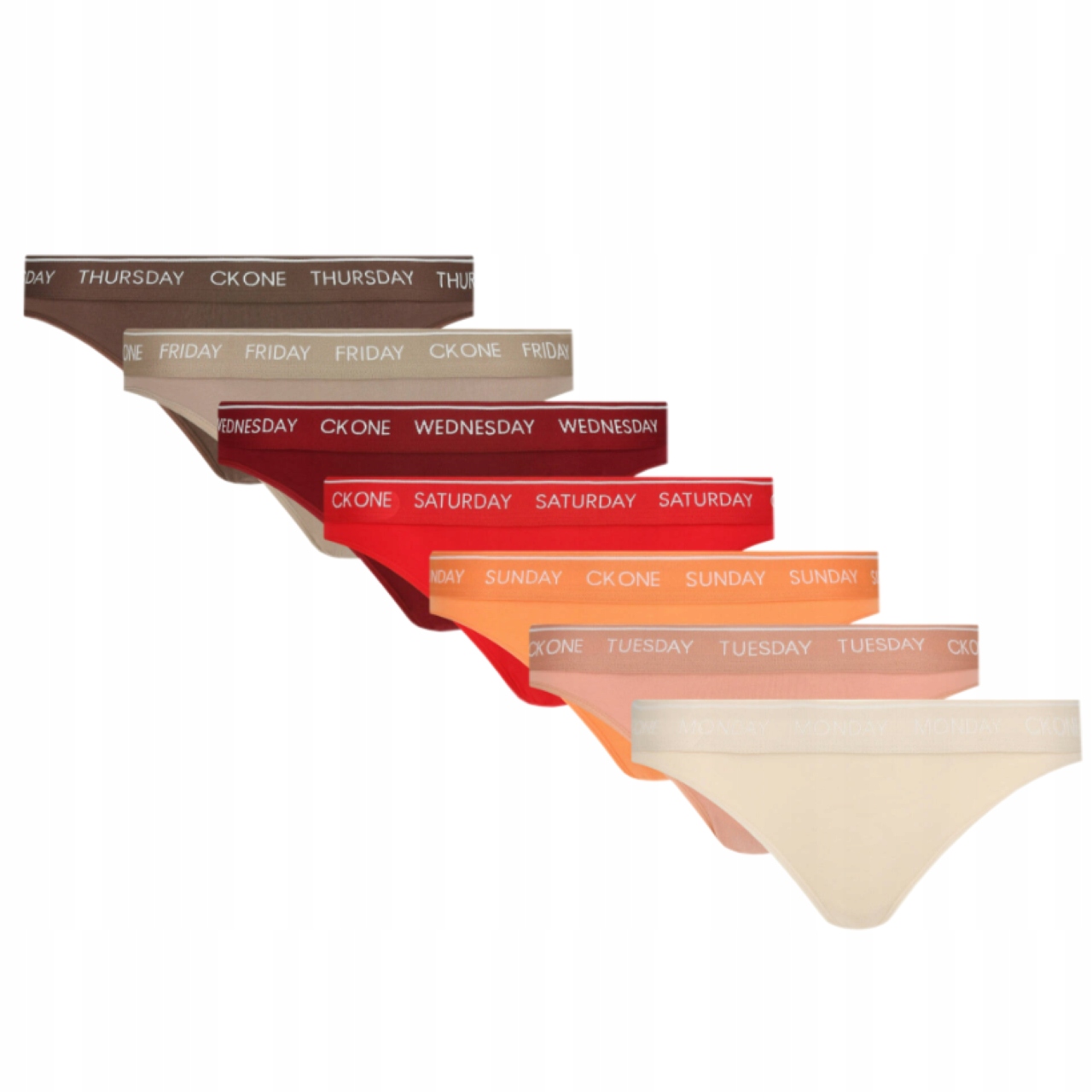 -10% Calvin Klein Tanga Dámské 7-PACK Thong Xs