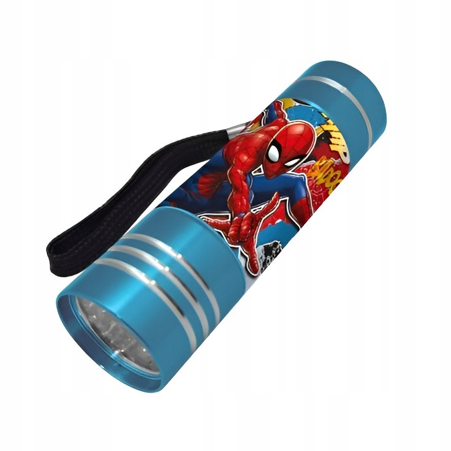 Latarka Led Spider-Man jasnoniebieska 9 cm